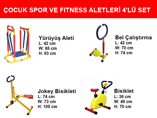 1. KAMPANYA - OCUK SPOR VE FTNESS ALETLER 4'L SET